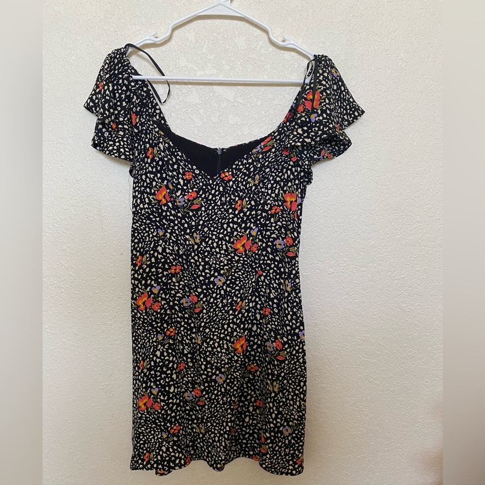 Flower and cheetah print dress
